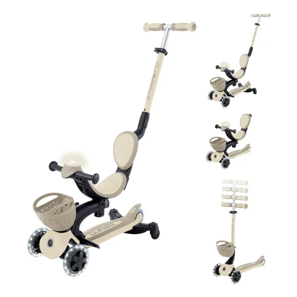 Globber Go Up Baby 360 Işıklı Bej 3 Tekerlekli Oturaklı Çocuk Scooter - Görsel 5