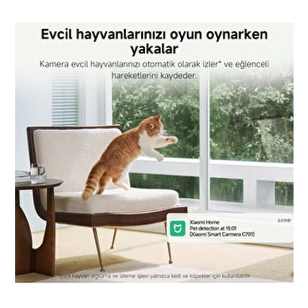 Xiaomi Smart Camera C701 8 Mp 360 Derece 4K Gece Görüşlü Ip Wi-Fi Güvenlik Kamerası - Görsel 5