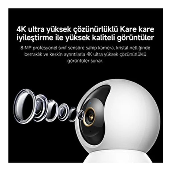 Xiaomi Smart Camera C701 8 Mp 360 Derece 4K Gece Görüşlü Ip Wi-Fi Güvenlik Kamerası - Görsel 6