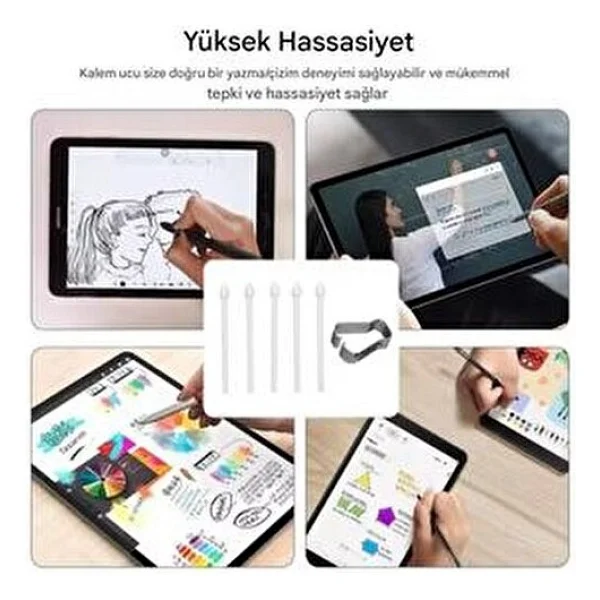 Gökmer Samsung Galaxy Tabs10/S10 Fe/S10ultra/S10plus Yedek Kalem Ucu 5 Tane(Ekranı Kirletmez) S Pen Uyumlu - Görsel 2