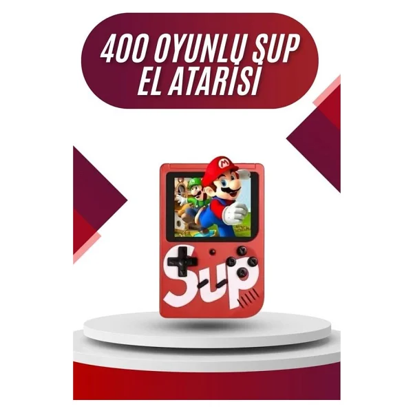 Sup Atari Retro 400 Nostalji Oyunlu Mini Atari Taşınabilir Oyun Konsolu - Görsel 4