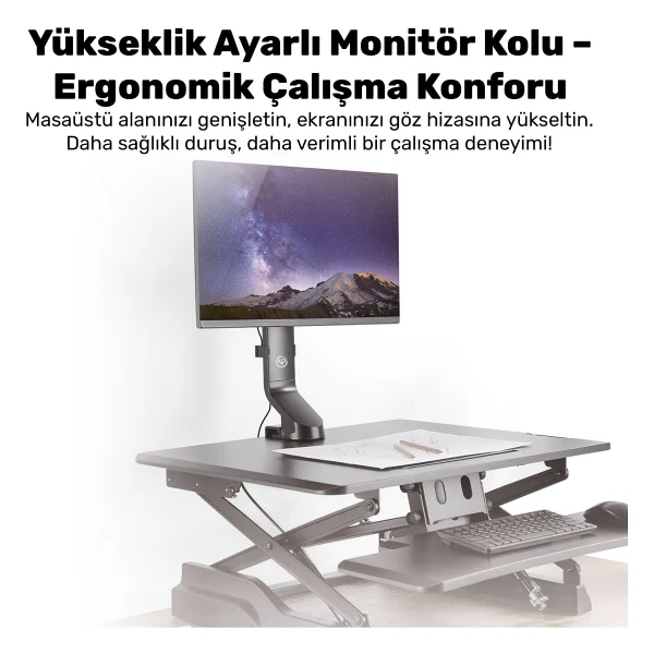 Npo STD2101B 17-32 inç Tek Kollu Monitör Standı - Görsel 4