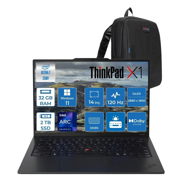 Lenovo Thinkpad X1 Carbon Gen 13 Aura Edition 21ns004mtx Ultra 7 258v 32 GB 512 GB SSD Arc 140v 14" W11p Notebook - Görsel 8