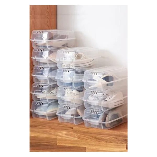 Mim Life 15'li Şeffaf Kadın Ayakkabı Saklama Kutusu - Görsel 4