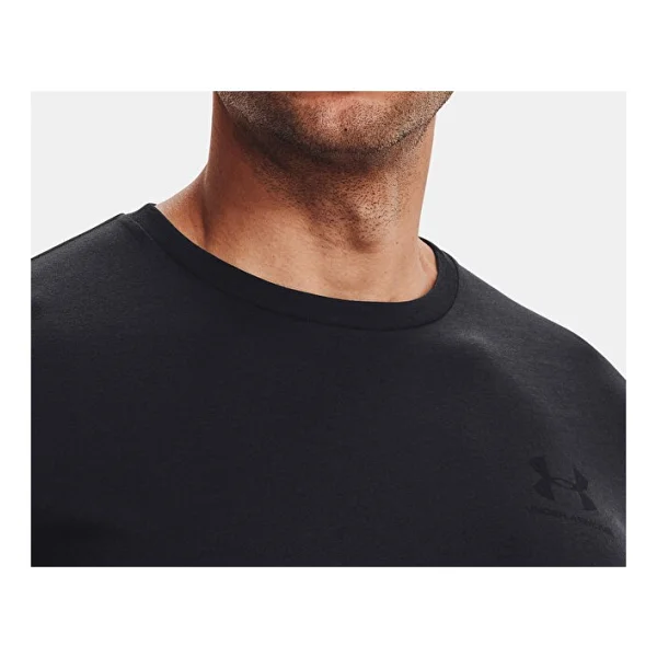 Under Armour Sportstyle Left Chest 1326799-001 Siyah Kısa Kollu Bisiklet Yaka Erkek Tişört - Görsel 4