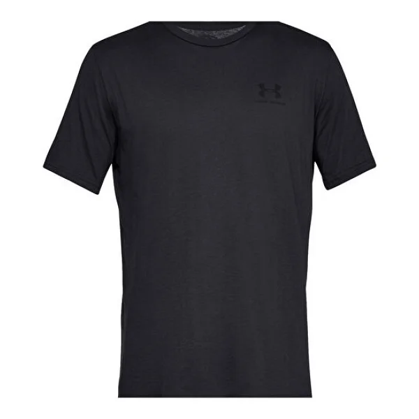 Under Armour Sportstyle Left Chest 1326799-001 Siyah Kısa Kollu Bisiklet Yaka Erkek Tişört - Görsel 5
