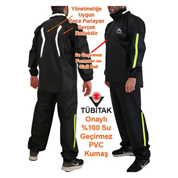 Go Out Motorcu Yağmurluk Max, (Reflektörlü) %100 Su Geçirmez Pvc Kumaş Ve Fermuar Tübitak Onaylı - Görsel 10