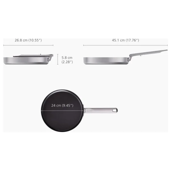 Joseph Joseph Space 3 Katmanlı 24 Cm Seramik Kızartma Tavası - Görsel 3