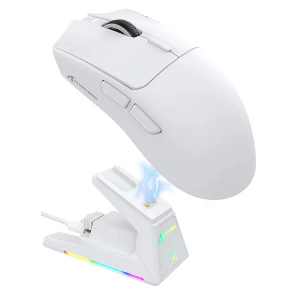 Attack Shark X1 Kırmızı Şarj İstasyonlu Kablosuz Oyuncu Mouse - Görsel 6