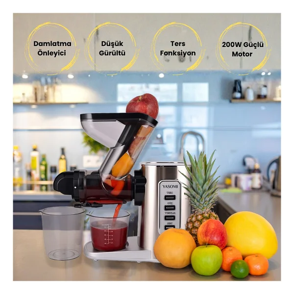 Yasomi Js3108 Slow Juicer Katı Meyve Sıkacağı - Görsel 3