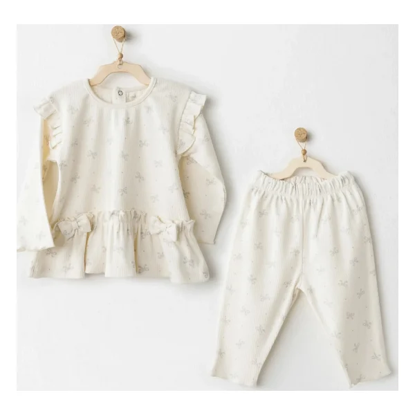 Andywawa Baby Bow Bliss Ac26256 2'li Bebek Takımı - Görsel 3