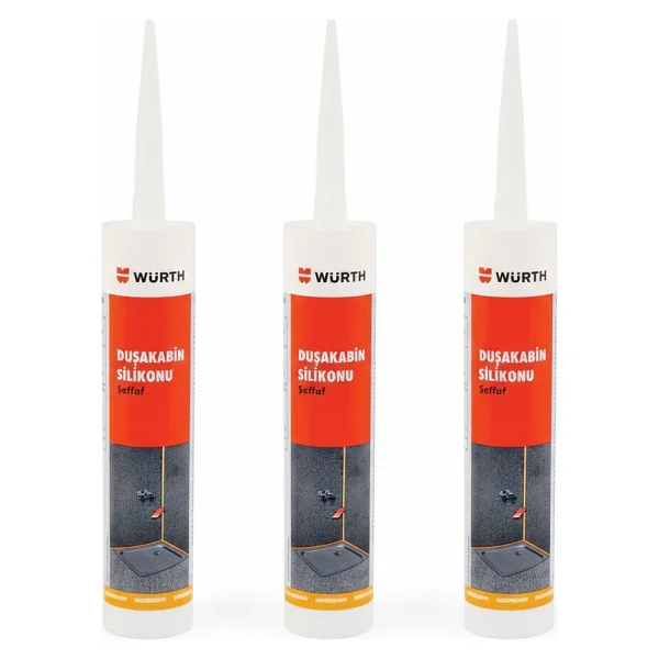 Würth Duşakabin Silikonu Şeffaf Su Geçirmez ve Sızdırmaz 310 ml - 2 Adet - Görsel 4