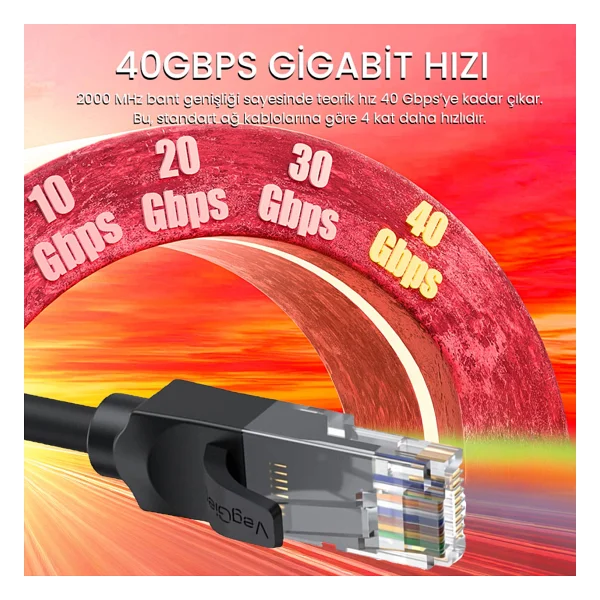 Veggieg V-E654 Utp 3 M Cat6 Patch Kablo - Görsel 3