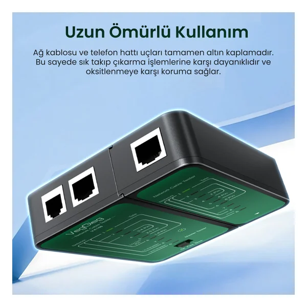 Veggieg Rj45 Rj11 Uyumlu Cat6 Cat7 Cat8 Poe Destekli Network Ethernet Test Cihazı - Görsel 5