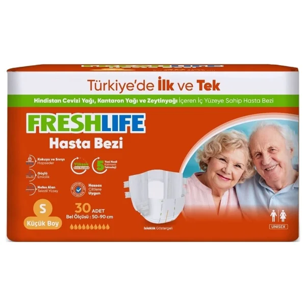 Freshlife Belbantlı Küçük Boy S 30'lu 3 Adet Hasta Bezi - Görsel 2