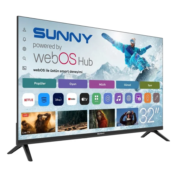 Sunny Sn32hmln HD 32" 82 Ekran Uydu Alıcılı Webos Smart LED TV - Görsel 2