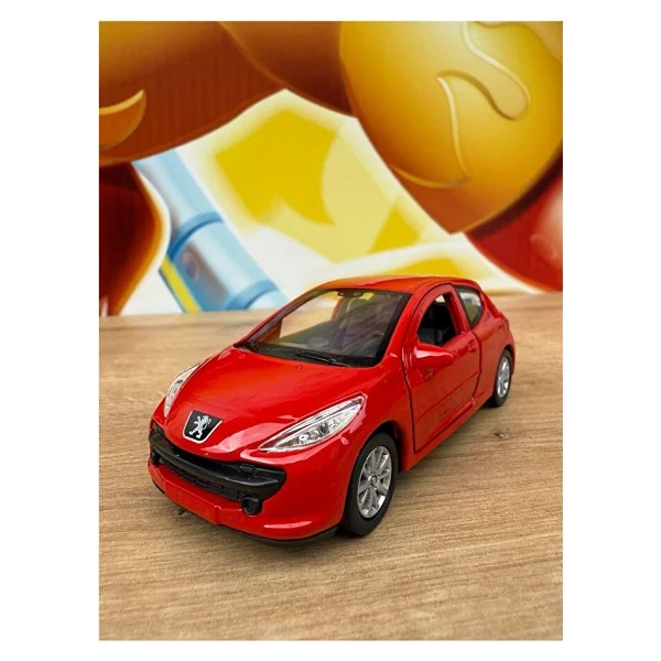 Oyuncak Metal Model Araba 1/36 Çek Bırak Peugeot 207 - Görsel 6