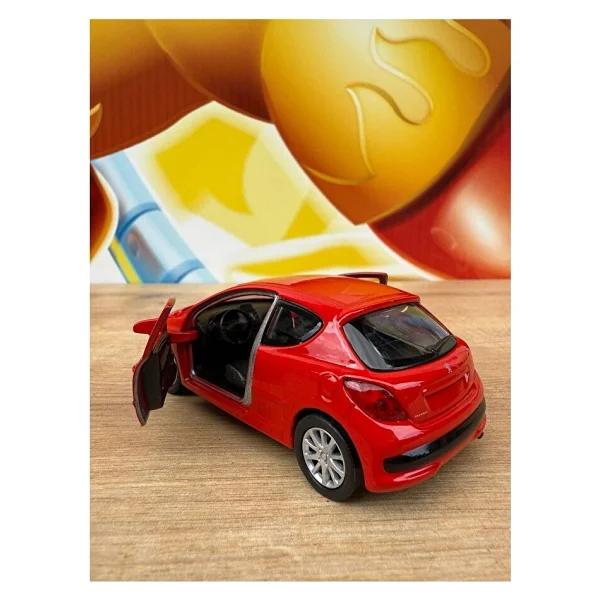 Oyuncak Metal Model Araba 1/36 Çek Bırak Peugeot 207 - Görsel 4