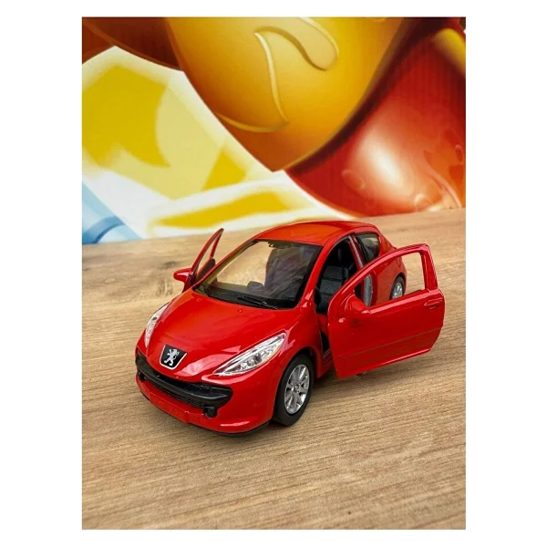Oyuncak Metal Model Araba 1/36 Çek Bırak Peugeot 207 - Görsel 5
