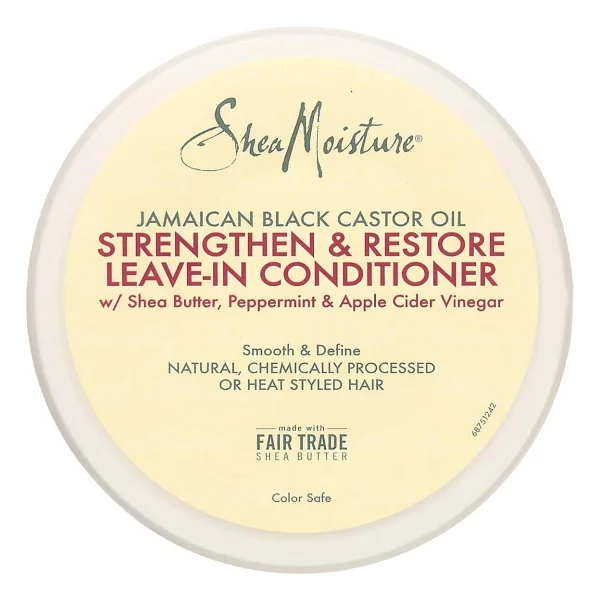 Shea Moisture Jamaican Black Castor Oil 340ml Güçlendirici Ve Onarıcı Durulanmayan Saç Kremi İçin Shea Yağı - Görsel 3