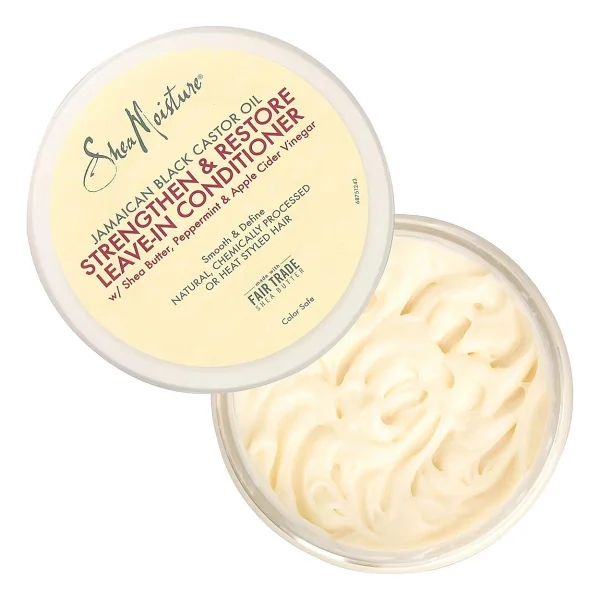Shea Moisture Jamaican Black Castor Oil 340ml Güçlendirici Ve Onarıcı Durulanmayan Saç Kremi İçin Shea Yağı - Görsel 4