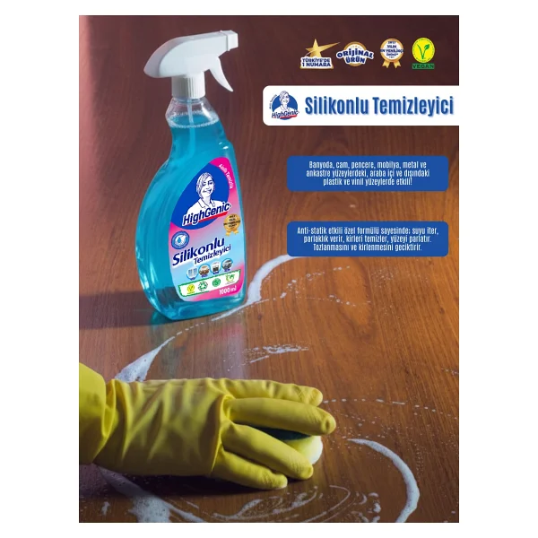 Highgenic Silikonlu Yüzey Temizleyici 1 Lt - Görsel 3