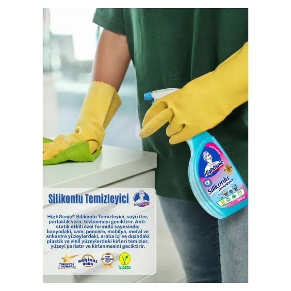 Highgenic Silikonlu Yüzey Temizleyici 1 Lt - Görsel 4