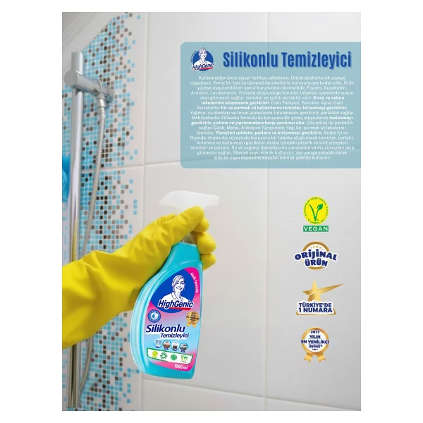 Highgenic Silikonlu Yüzey Temizleyici 1 Lt - Görsel 5