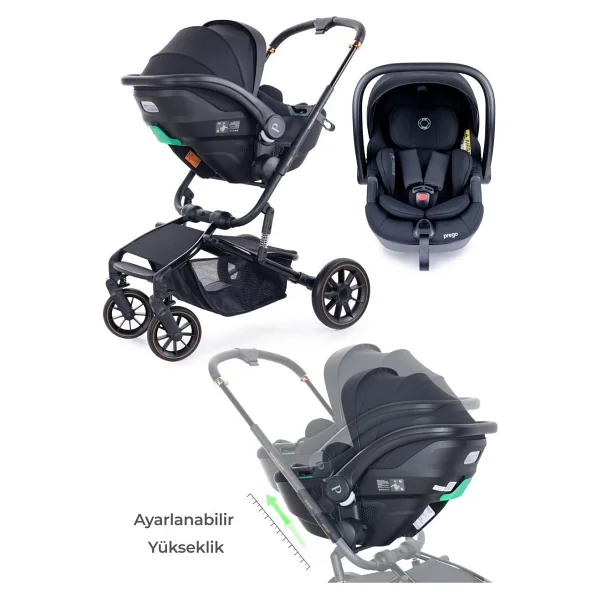 Prego 2064 Maybach Travel Sistem Bebek Arabası Siyah - Görsel 8