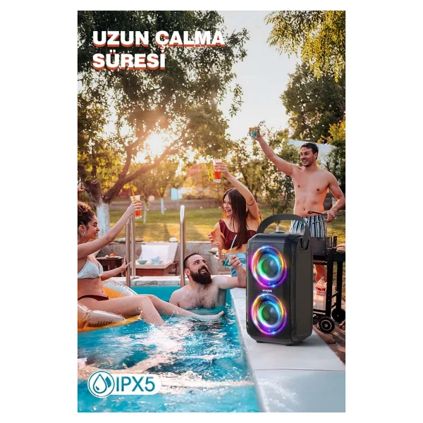 W-King T9 80 W TWS Mikrofonlu Bluetooth Hoparlör - Görsel 7