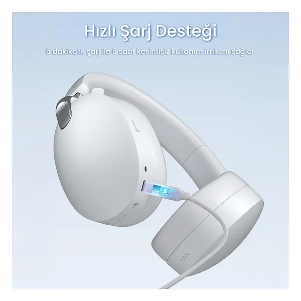Aula A500 Beyaz USB Kablolu/Kablosuz Kulak Üstü Oyuncu Kulaklığı - Görsel 5
