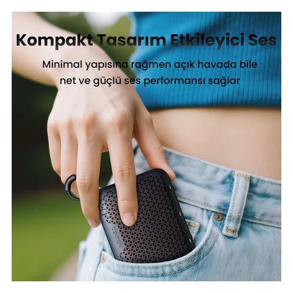 Nowgo Stone M1 Siyah Bluetooth Hoparlör - Görsel 4