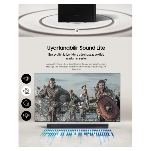 Samsung Bass-Dolby Audio / Dts Virtual:X Optik-USB-Bluetooth TV-Telefon Bağlantı 300w Ev Sinema Sistemi - Görsel 2