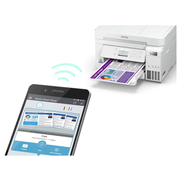 Epson Ecotank L6376 Wi-Fi + Tarayıcı + Fotokopi Renkli Çok Fonksiyonlu Tanklı Mürekkep Püskürtmeli Yazıcı - Görsel 7
