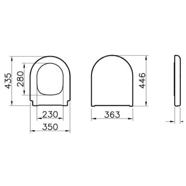 Vitra 121 003 909 Yavaş Kapanır Klozet Kapağı - Görsel 6