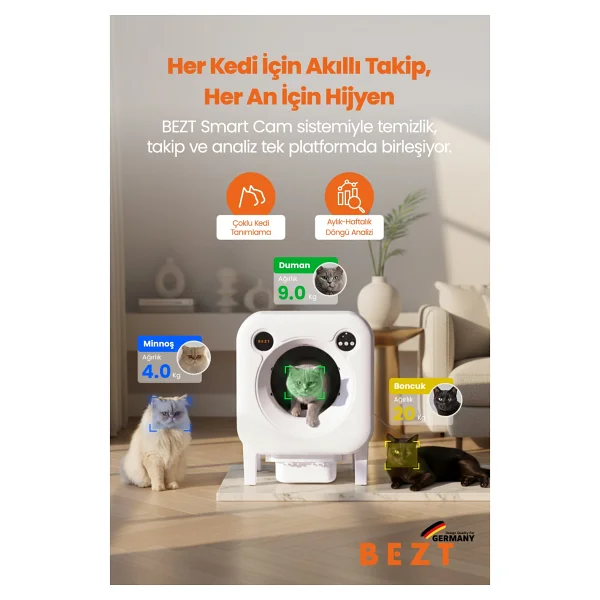 Bezt Smart Cat Pro Akıllı Otomatik Kedi Tuvaleti - Görsel 2