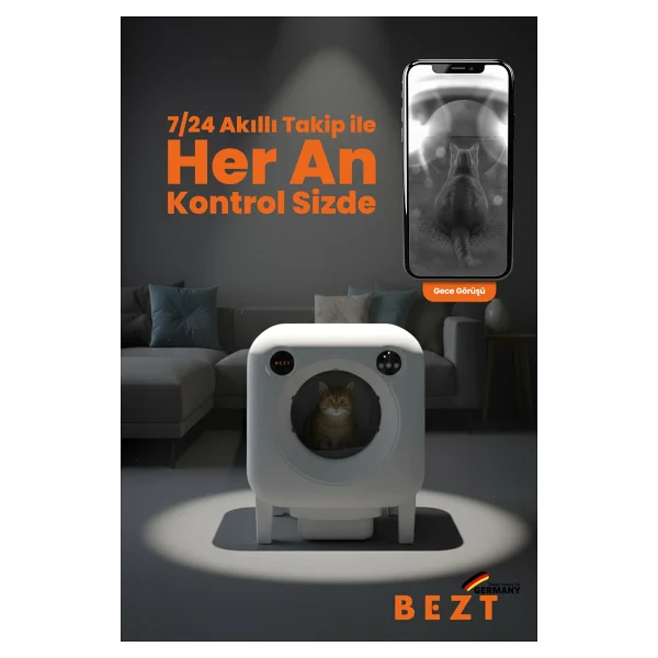 Bezt Smart Cat Pro Akıllı Otomatik Kedi Tuvaleti - Görsel 3