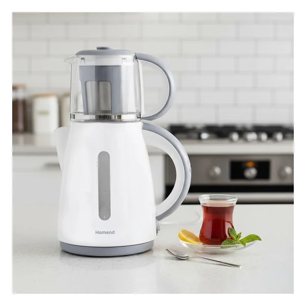 Homend Royaltea 1755h 1700 W Cam Demlikli Plastik Çay Makinesi - Görsel 8