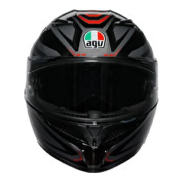 Agv K3 Syth Black Red Kapalı Kask - Görsel 4