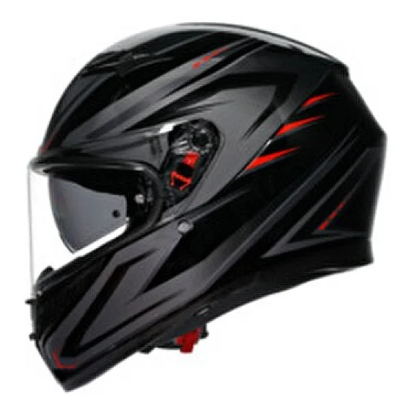 Agv K3 Syth Black Red Kapalı Kask - Görsel 5