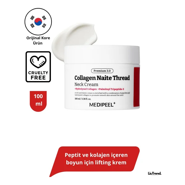 Medipeel Medi-Peel Naite Thread Neck Cream 100 ml Peptit ve Kollajen Içeren Boyun Lifting Kremi M0076 - Görsel 9
