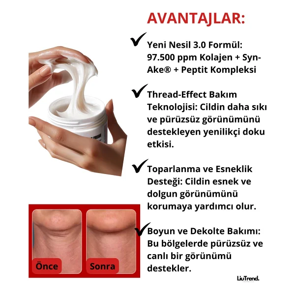 Medipeel Medi-Peel Naite Thread Neck Cream 100 ml Peptit ve Kollajen Içeren Boyun Lifting Kremi M0076 - Görsel 4