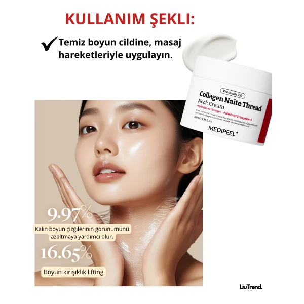 Medipeel Medi-Peel Naite Thread Neck Cream 100 ml Peptit ve Kollajen Içeren Boyun Lifting Kremi M0076 - Görsel 6