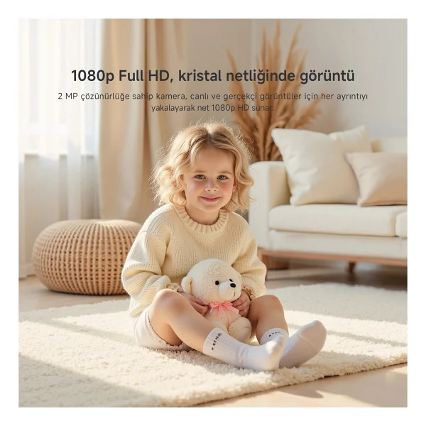 Xiaomi Smart Camera C201 Full HD 2 Mp 360 Derece Gece Görüşlü Ip Wi-Fi Güvenlik Kamerası - Görsel 8