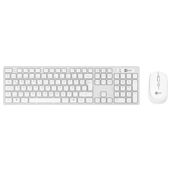 Lenovo Lecoo Km2001 Beyaz Kablosuz Klavye Mouse Seti - Görsel 2