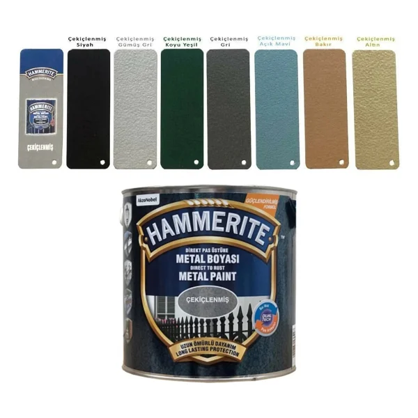 Hammerite Direkt Pas Üstü Çekiçlenmiş 2.5 Lt Metal Boya - Görsel 2