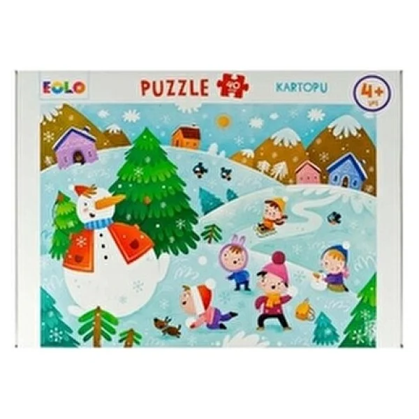 Eolo Yayıncılık Eolo Yaş Kartopu Puzzle Eğitici Tasarım 40 Parça 5-7 Yaş Çocuklar İçin - Görsel 3