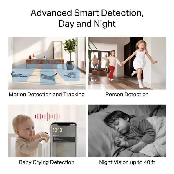 Mercusys Mc210 2k 3 Mp 360 Derece Bebek Gece Görüşlü Ip Wi-Fi Güvenlik Kamerası - Görsel 6
