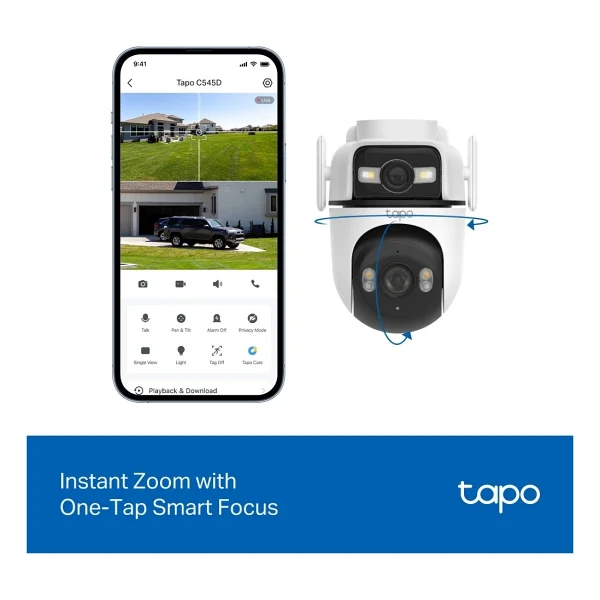 Tp-Link Tapo C545d Speed Dome 2k 3 Mp 360 Derece Gece Görüşlü Ip Wi-Fi Güvenlik Kamerası - Görsel 6