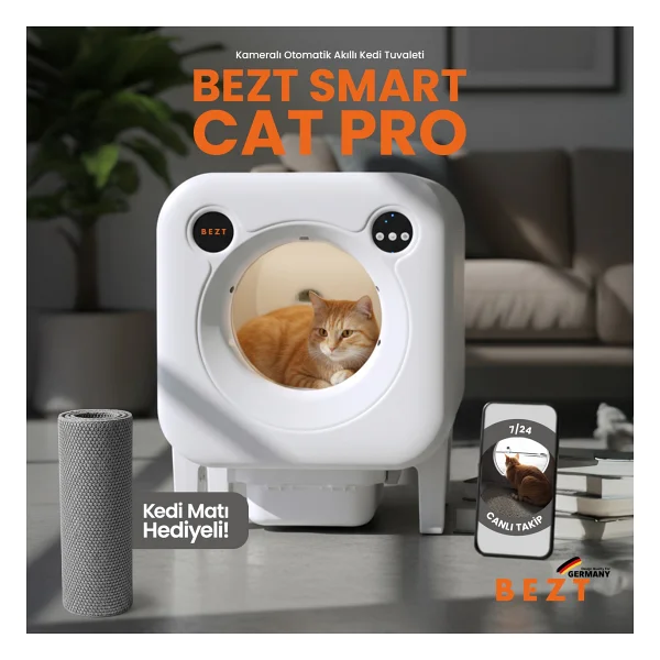 Bezt Smart Cat Pro Akıllı Otomatik Kedi Tuvaleti - Görsel 9